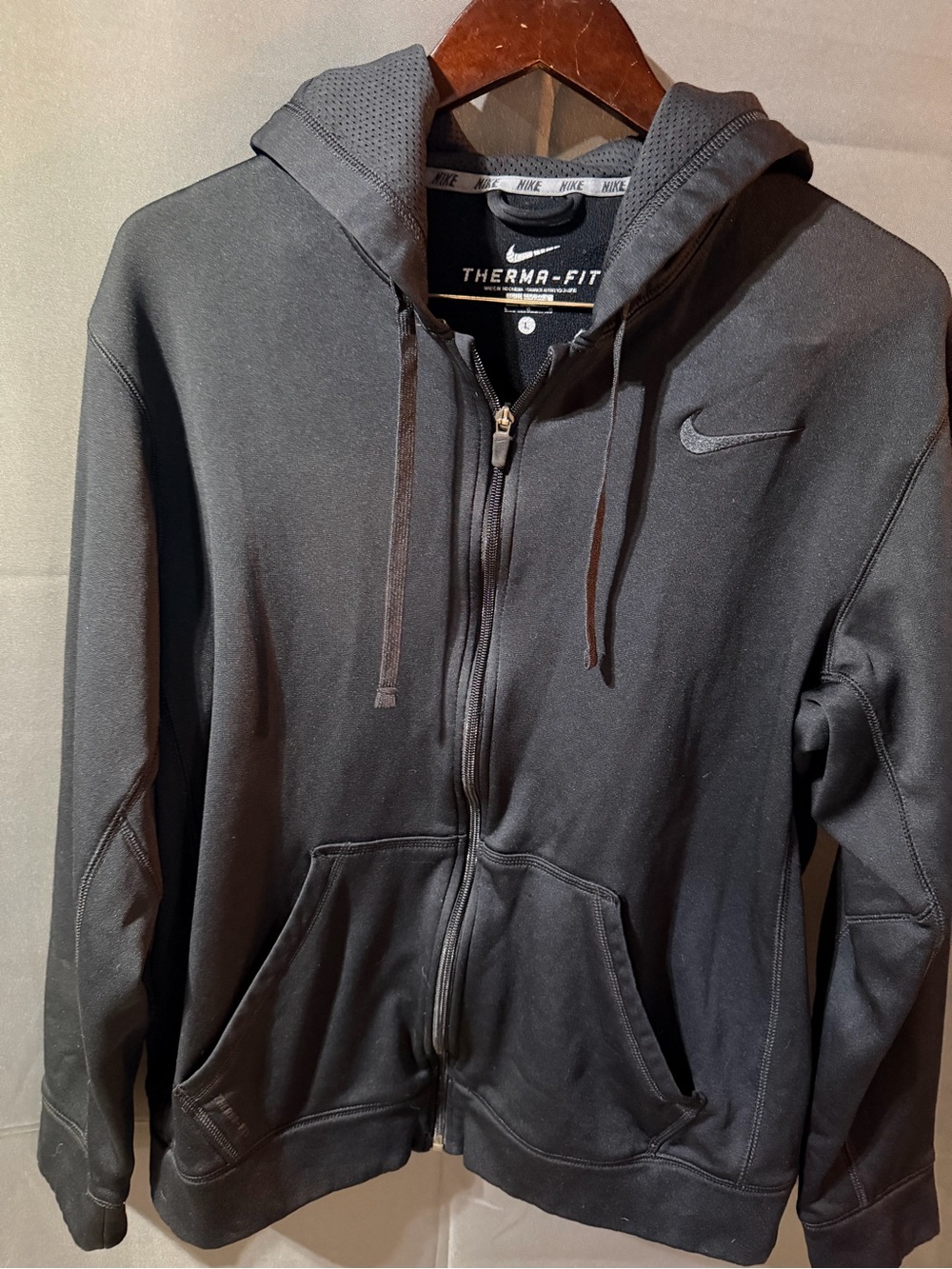 Nike Men’s Black Therma-FIT Full-Zip Hoodie